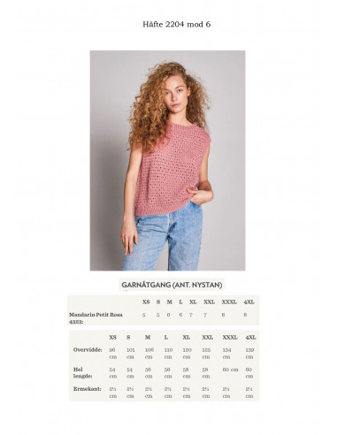Mönsterhäfte 2204 Dame  Bomull Svensk text
