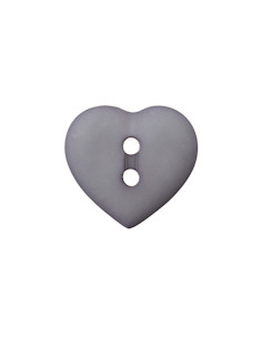 Knapp Hjärta Grå 12mm